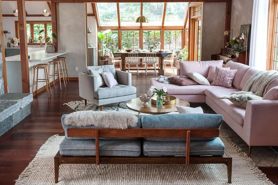 A charming rustic wood and pastel-coloured home in North Fork | Home ...