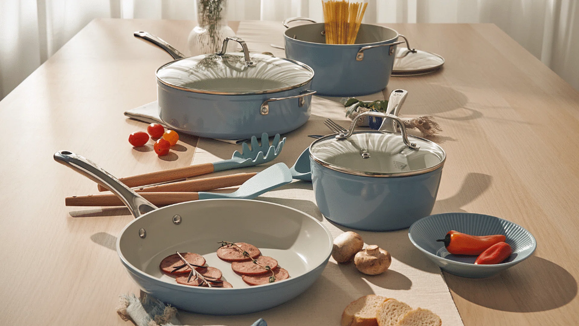 Pretty non-stick ceramic cookware from Cosmic Cookware