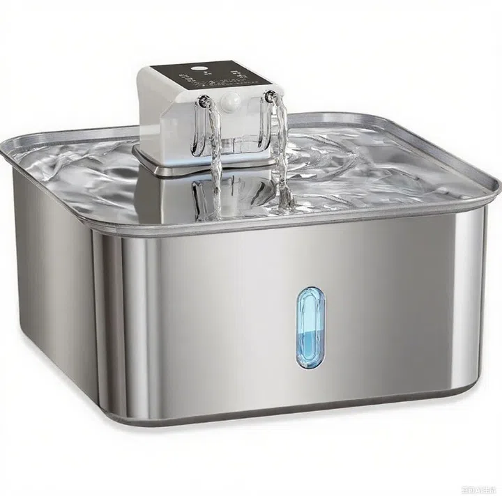 DODO 7L Large Dog Automatic Wireless Pet Water Fountain Slow Water Bowl For Cats & Dogs, Motion Sensor Stainless Steel Dispenser