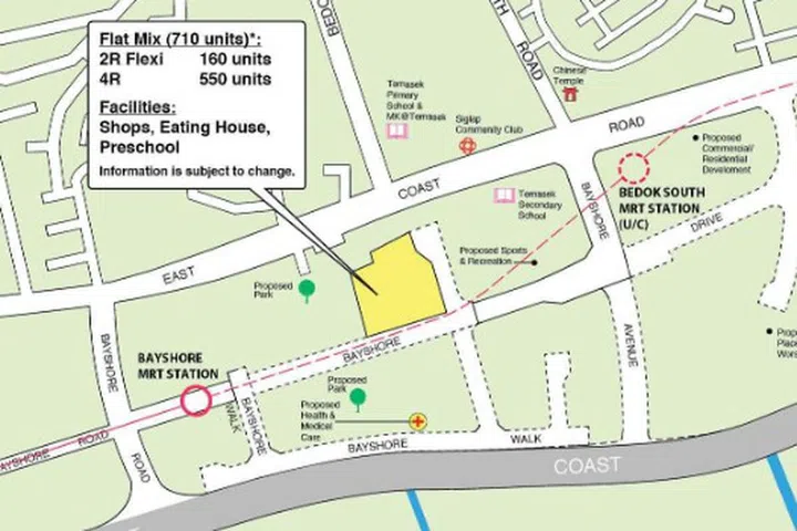 Bayshore Palms proposed site will see 710 units launch in the October 2024 BTO exercise.