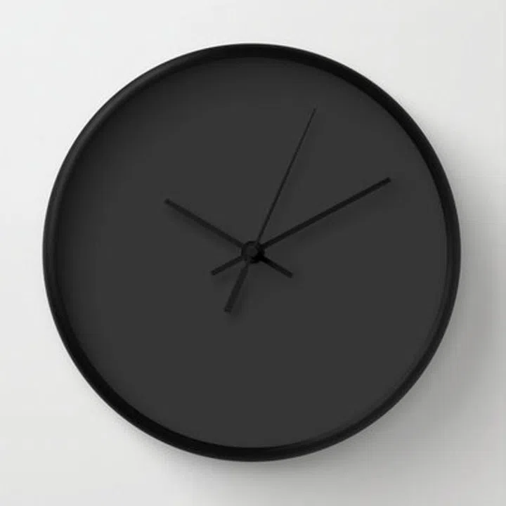 sleek black modern clock