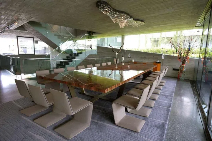 American industrial designer Karim Rashid’s topograph-shaped chandelier from Swarovski’s Crystal Palace collection.