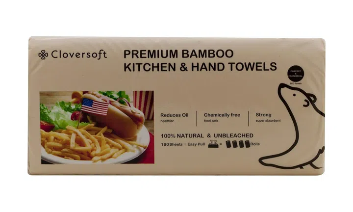 Cloversoft Unbleached Bamboo Kitchen & Hand Towel, $4.54 for 160 sheets