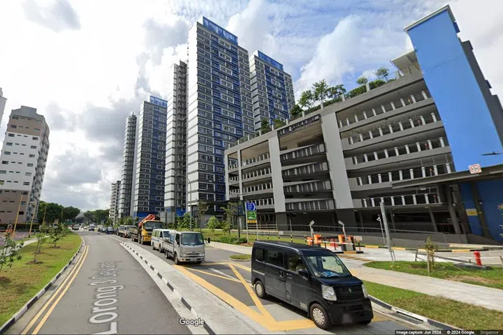 Street view of Geylang Lorong 3 in June 2024.