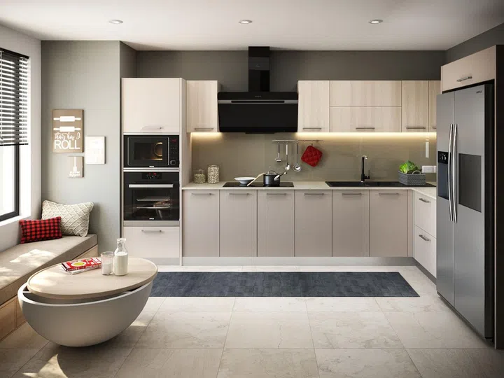 Customisable and modular kitchen storage system like Hafele’s Meister collection is designed with an advanced modular technology and pre-drilled fixtures.