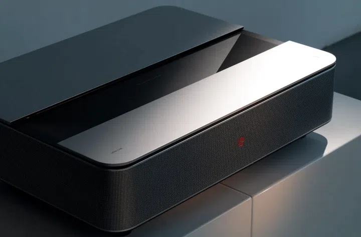 The Leica Cine 1 projector laser tv's back exterior. (Photo: Leica)