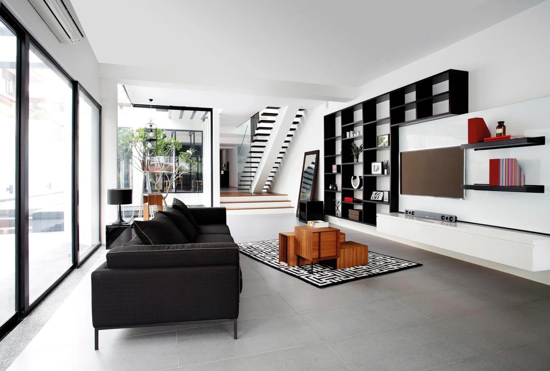 semi detached, japanese, scandinavian, simple, spacious, monochromatic