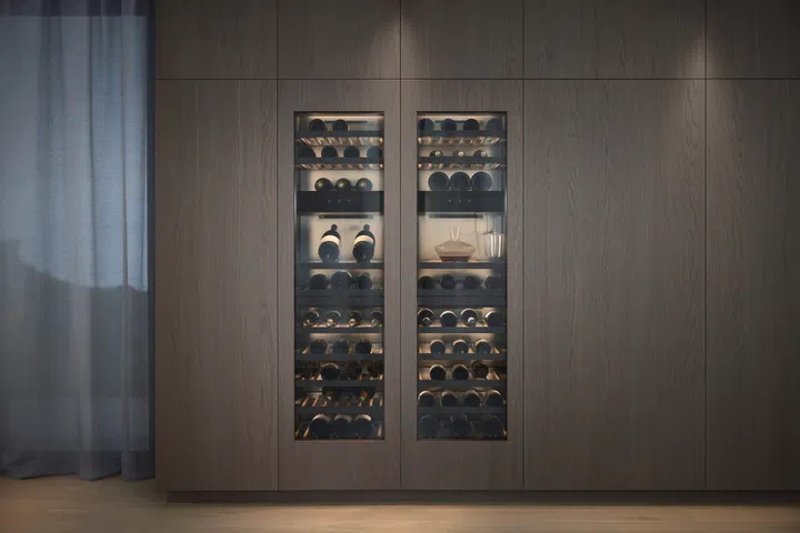 A Gaggenau Vario Cooling Expressive Wine Climate Cabinet.