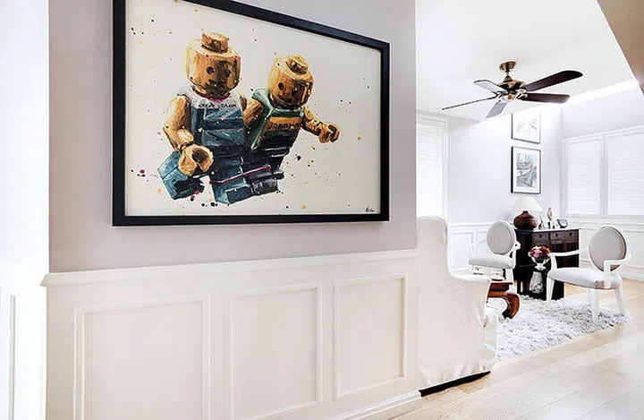 Home with wainscoting wall panels in Singapore.