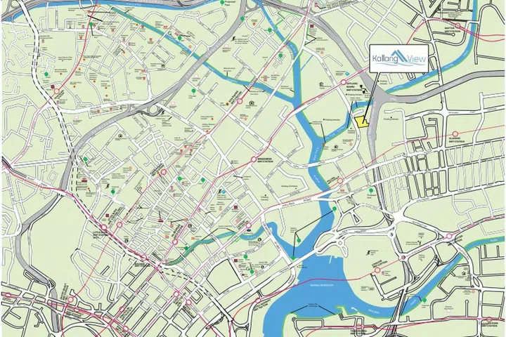 Map showing Kallang View BTO's location.