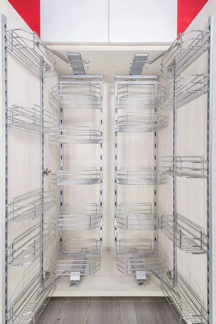 wire baskets, kitchen cabinets, storage, solutions, kitchen