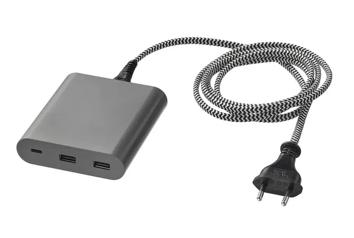 January 2024 Singapore IKEA recalls the IKEA ÅSKSTORM 40W USB charger dark grey, article number 60461197,