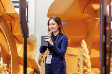 Celine speaking at the Urban Living Showcase.