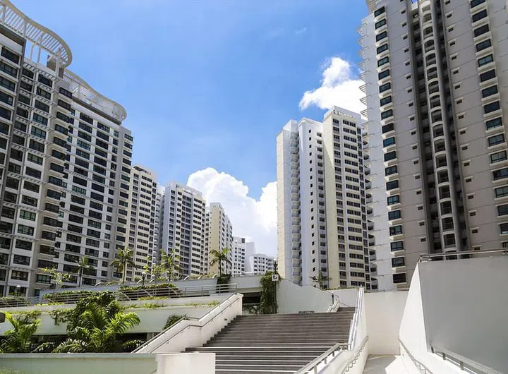 20738109 - a new estate with neighborhood facities and carpark at the center- singapore