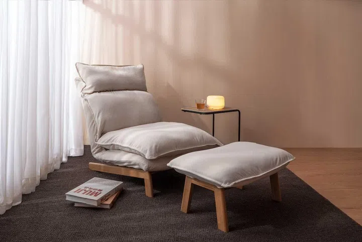 MUJI Highback Reclining Sofa 1 Seater / Ottoman