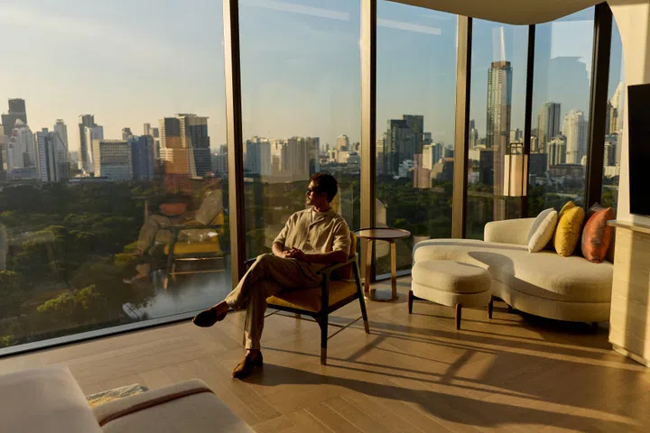 Views of the Lumphini Park from Andaz One Bangkok.
