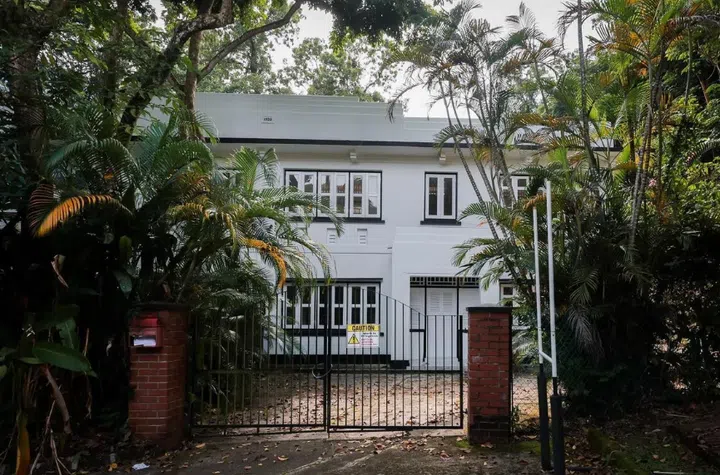 One of the eight pairs of semi-detached houses in Preston Road.