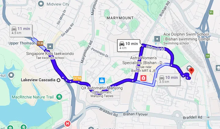Lakeview Cascadia BTO is a 10 minute drive to Kuo Chuan Presbyterian Primary School in Bishan.