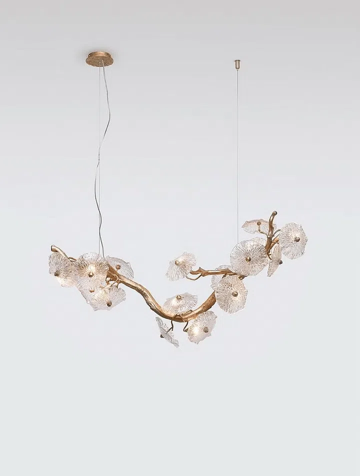 The Nenufar Blooming lamp in bronze from Serip Organic Lighting is one example of the luminaires from Serip Organic Lighting whose forms are inspired by nature. (Photo: Massoneong)