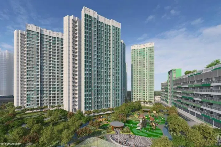 Artist's impression of Fernvale Oasis HDB BTO (Standard) estate, launched in the October 2024 BTO sales exercise.