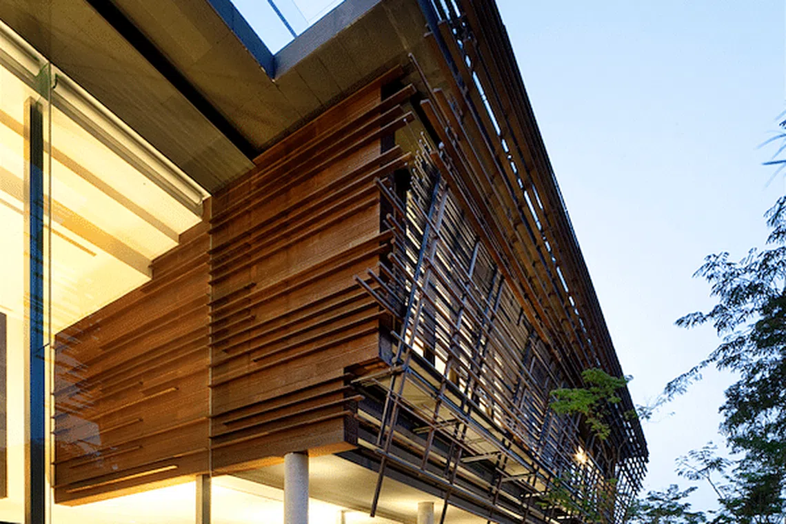 Nest House at Jalan Sejarah has a unique lattice façade by WOHA | Home ...