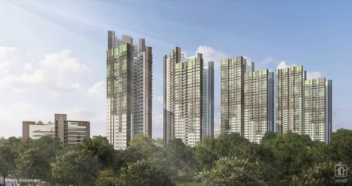Artist impression of Woodlands North Verge BTO flats.