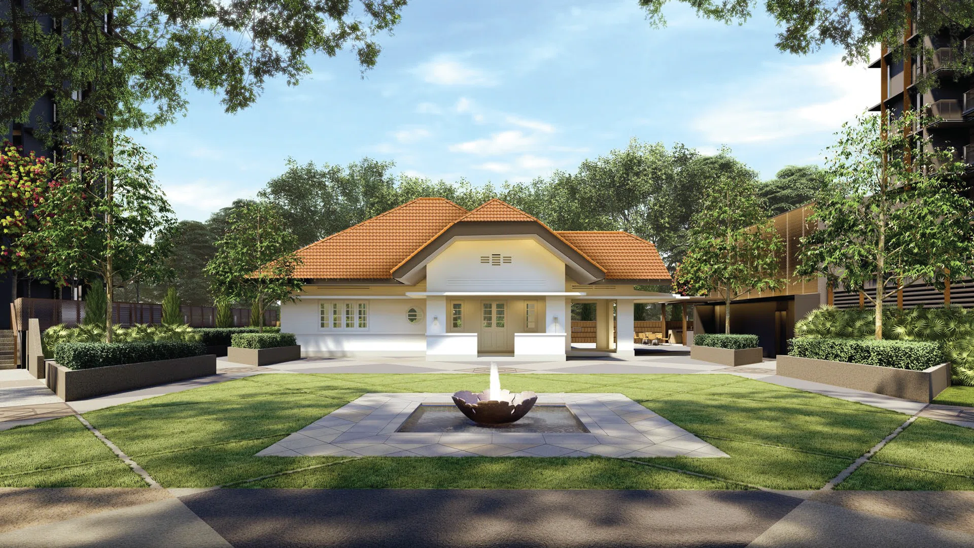 Artist's impression of The Continuum Condo's clubhouse.
