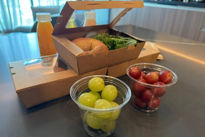 Healthy grab and go breakfast provided by Quincy House.
