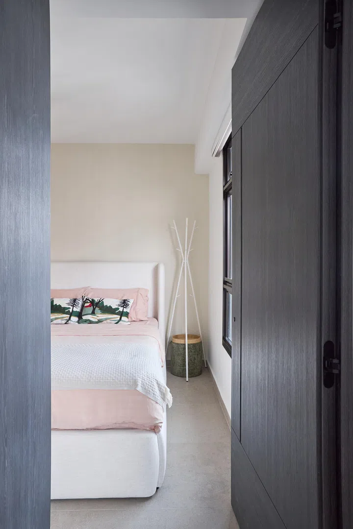 Common bedroom in a couple’s 4-room BTO (1,001 sq ft) in Punggol.