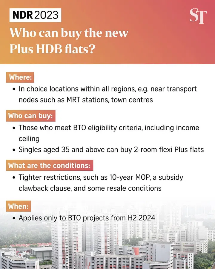 infographic on new HDB BTO classifications