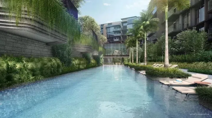 Artist's impression of the swimming pool at Terra Hill condo. Image from official Terra Hill website