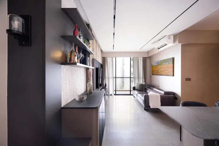 Natural light hits the living room.