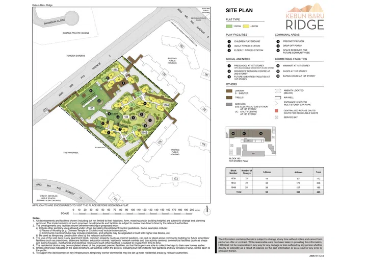 Site map of Kebun Baru Ridge, launched in the June 2026 HDB BTO sales exercise.