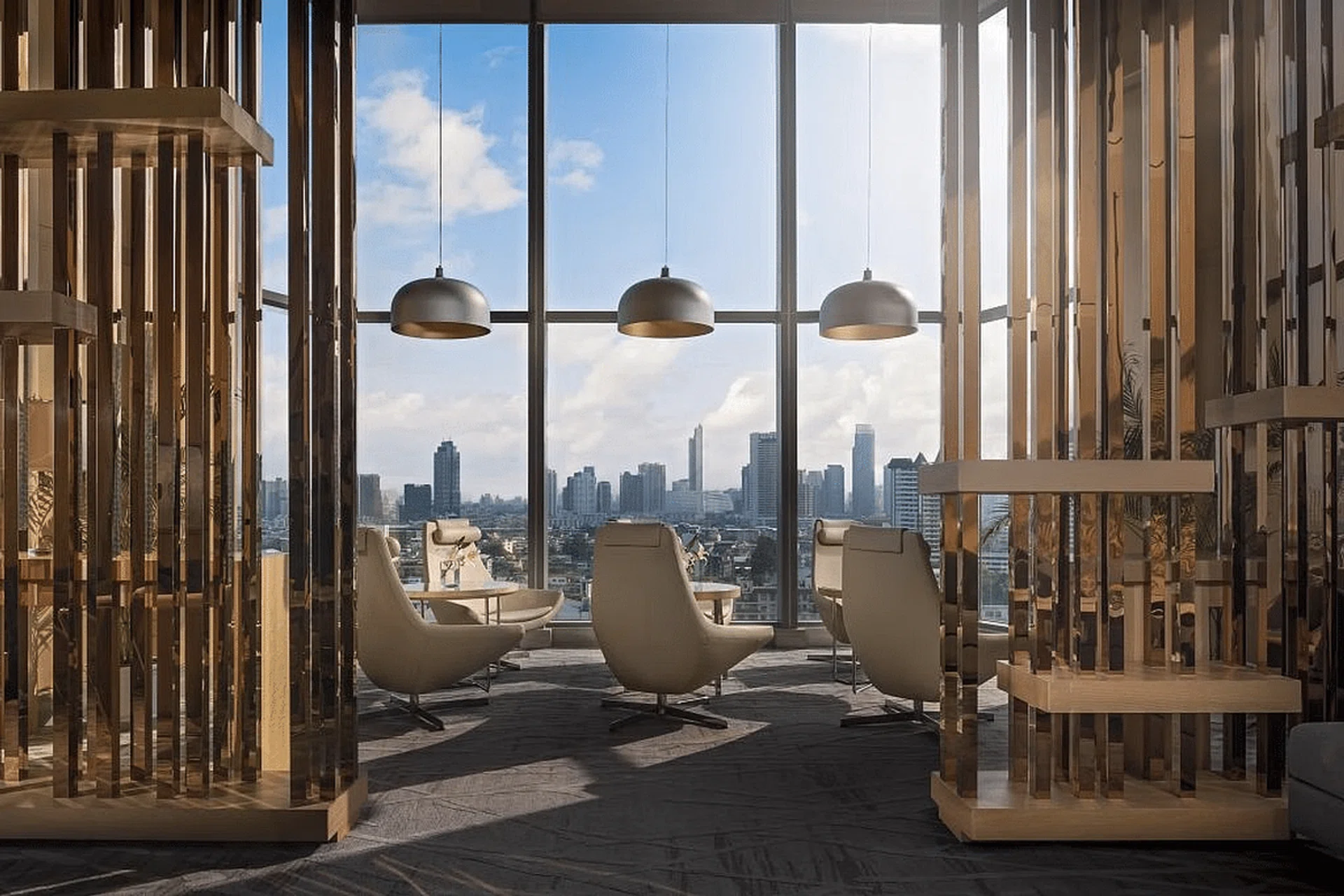 View from Avani+ Riverside Bangkok Hotel’s lobby on the 11th floor.