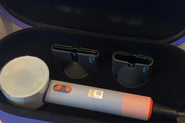 The Dyson Supersonic Nural comes with a blue case for you to store the attachments and the unit when not in use. 