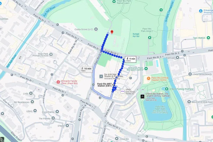 Costa Riviera I and II HDB BTO is a 9-minute walk from the nearest Pasir Ris MRT Station.
