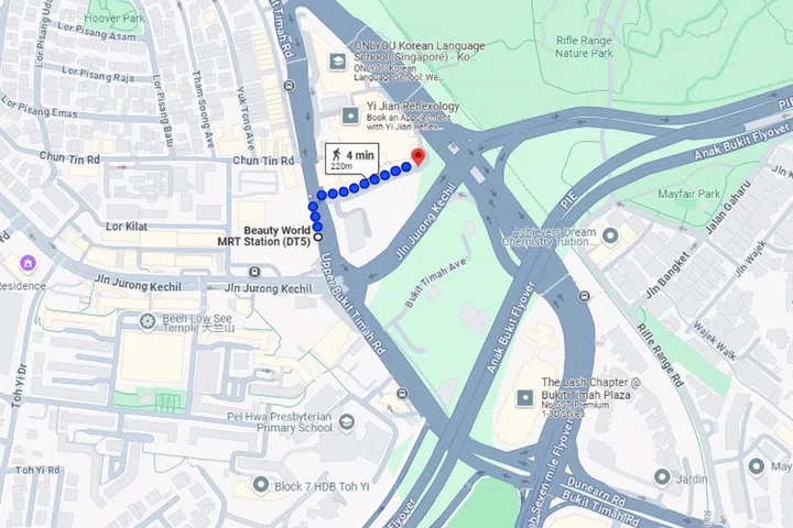 8@BT is a 4-minute walk from the nearest Beauty World MRT Station.