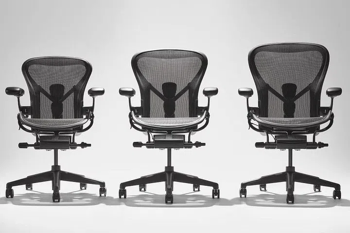 Herman Miller's Aeron Chair comes in three sizes - A, B, and C