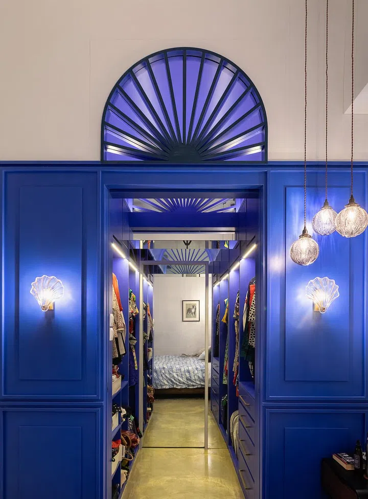 Master bedroom and walk-in wardrobe.