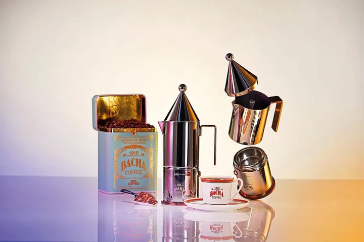Bacha Coffee Alessi Espresso Pot