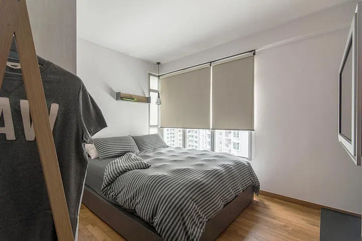 bedroom, master bedroom, blinds