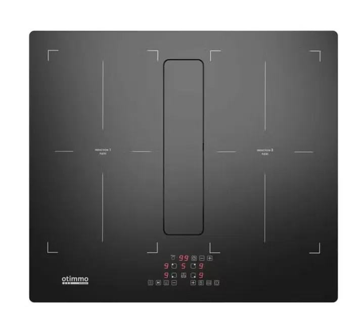 Otimmo 60cm Flexi Zones Induction Hob with Downdraft Hood - Black (EIH8602E)