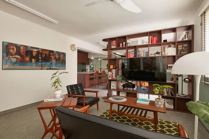 retro hipster flat design in tiong bahru colonial walkup