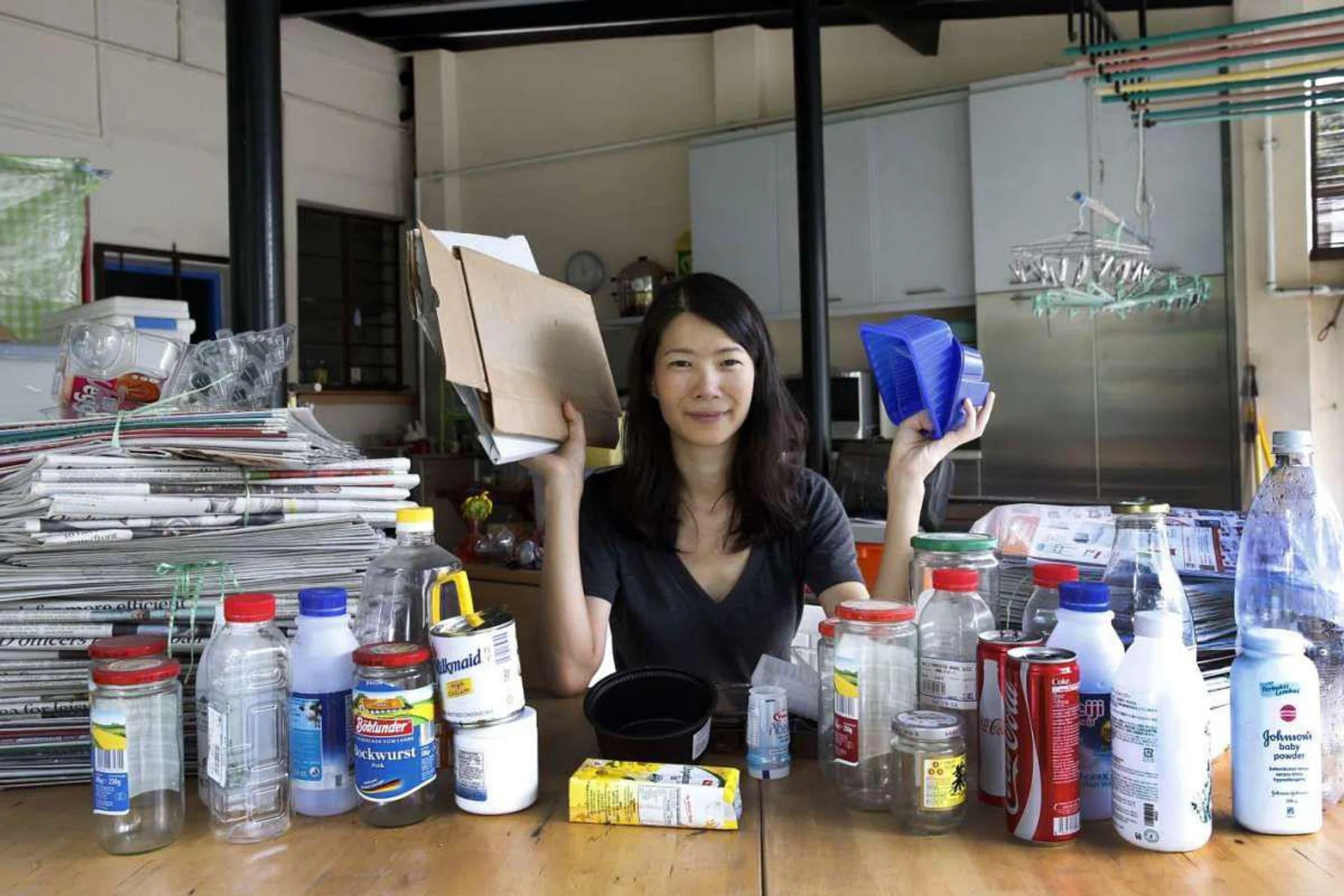 olivia choong recycling items to go green reuse, reduce, recycle