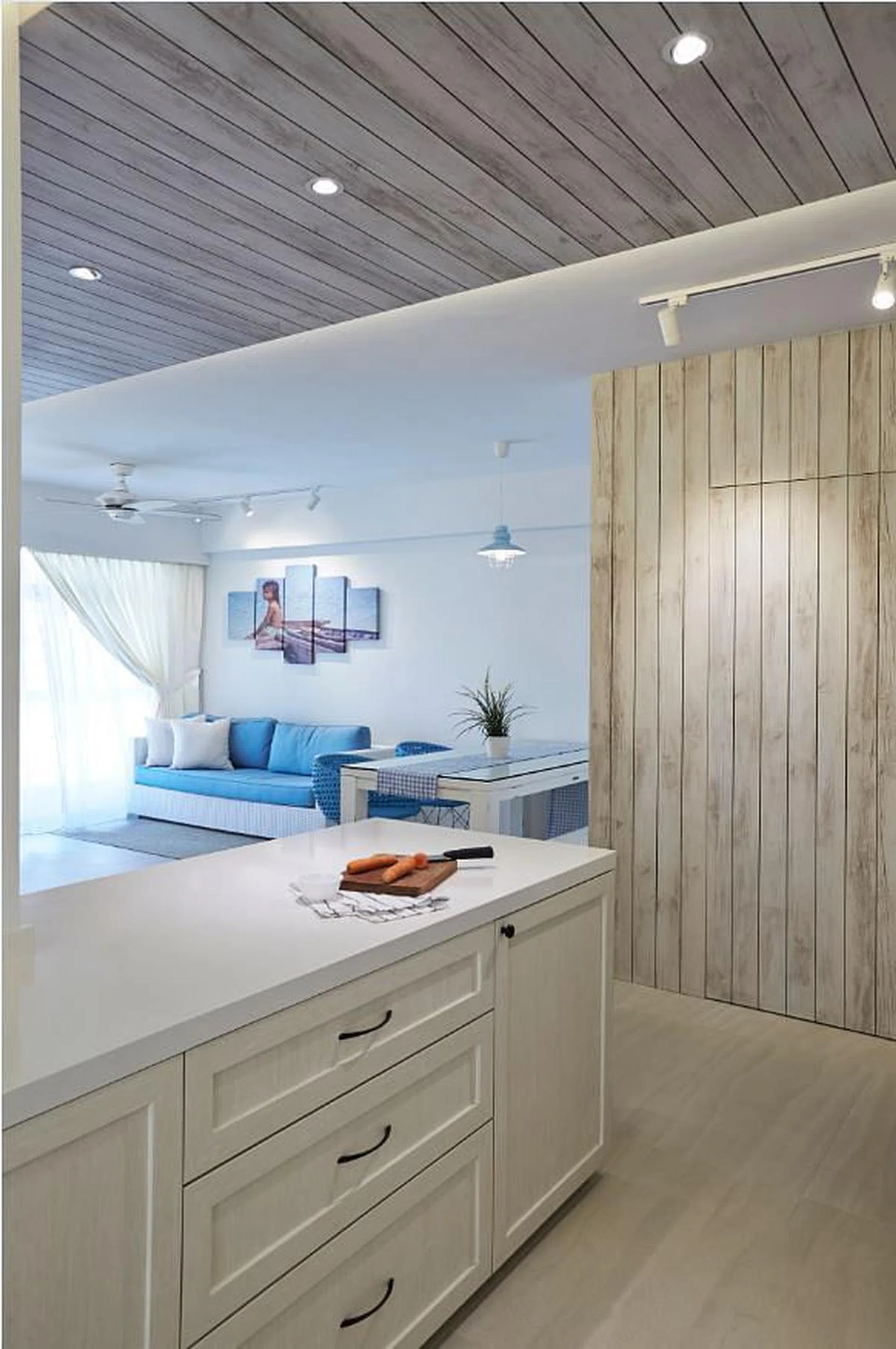 Idyllic beach cottage interior style for this 4-room Punggol HDB | Home ...