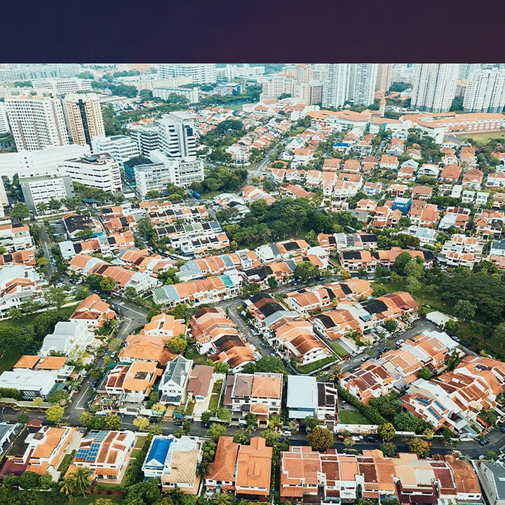 Aerial image of a landed property enclave in Singapore. Image Unsplash