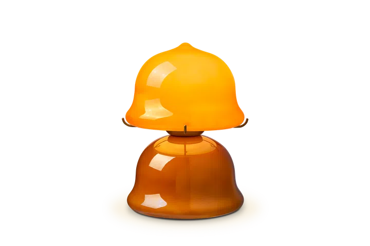 Castlery Tan France Anika table lamp in orange.