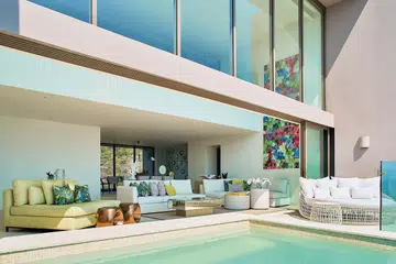 This home was designed with plenty of outdoor spaces to take advantage of the area’s sunny weather.