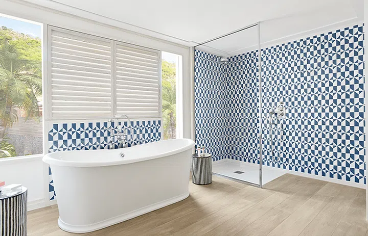 Hotel bathroom in Cheval Blanc St-Barth Isle De France