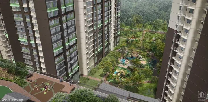Artist's impression of Woodlands North Grove HDB BTO, launched in the July 2025 HDB BTO sales exercise.